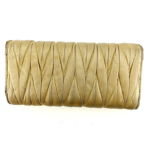 Miu Miu zipper Wallet Matelasse leather long - Picture 1 of 6
